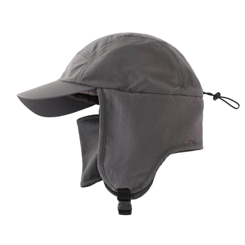 Connectyle Waterproof Winter Cap with Ear Cold Weather Hat with Face Work Fishing Dark Gray Men's Flaps, Cover, Cap, Cap,