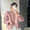 Xiaoxiang двустороннее шерстяное пальто женское короткое осень/зима новое маленькое корейское шерстяное пальто с круглым вырезом золотая пуговица