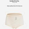 Yier Shuang Women's Plus Size Cotton Ribbed High-Waist Elastic Breathable Triangle Panties
