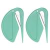 2Pcs/Set Letter Opener Plastic Mini Portable Multi-functional Pointy Tip Safe Sharp Efficient Mail Envelope Opener Cutter Home Office Supplies