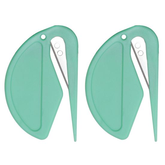 2Pcs/Set Letter Opener Plastic Mini Portable Multi-functional Pointy Tip Safe Sharp Efficient Mail Envelope Opener Cutter Home Office Supplies