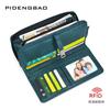 RFID women's anti-theft swiping long zipper wallet lady retro hollowed-out pattern coin purse
