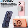 KEYSION Вращающийся на 360° магнитный чехол-подставка для MagSafe для iPhone 17 Pro Max 17 Air Матовый прозрачный противоударный чехол для телефона