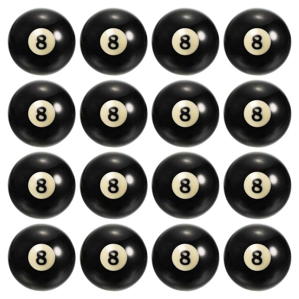 PATIKIL Ball Billiard Replacement Mento Balls 16 Pack Pool Table Balls Pool Balls Standard Regulation Size Billiard Room Game Room Black Zinc 2-1/4"