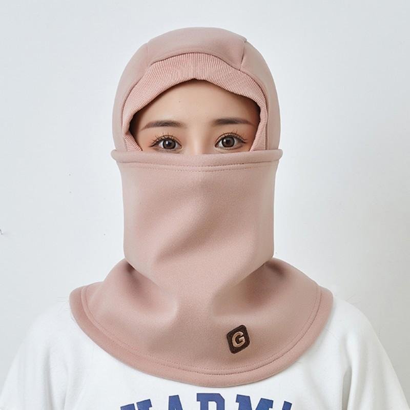 Men and Women Outdoor Cycling Masks for Neck Protection and Cold Protection Integrated with Velvet Face Protection Ski Pullover Hat