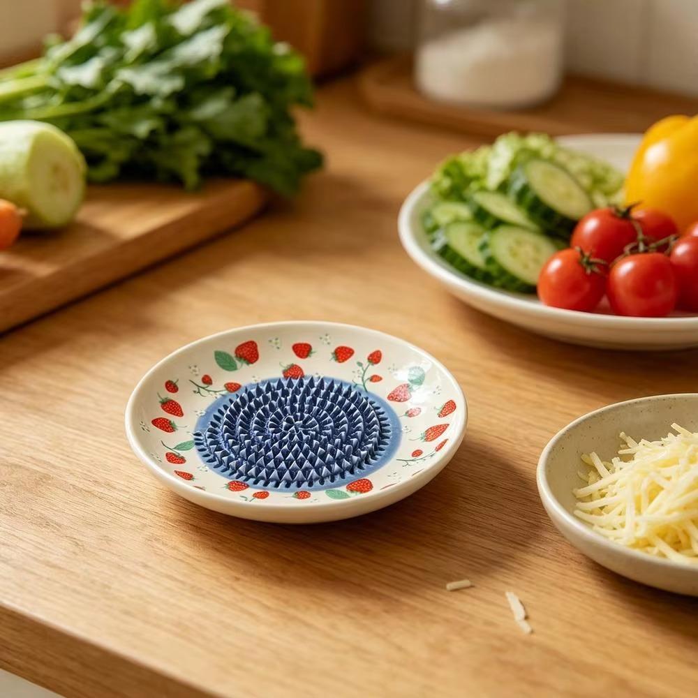 Manual Ceramic Ginger Grinding Dish Supplementary Food Grinding Plate Carrots