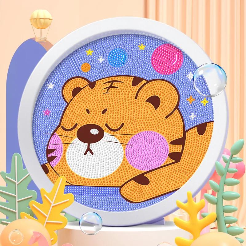 Kids Craft Unicorn Diamond Painting Kitten Children's Handmade Dinosaur Creative Diamond Stickers Tiger Diy Point Diamond Paint