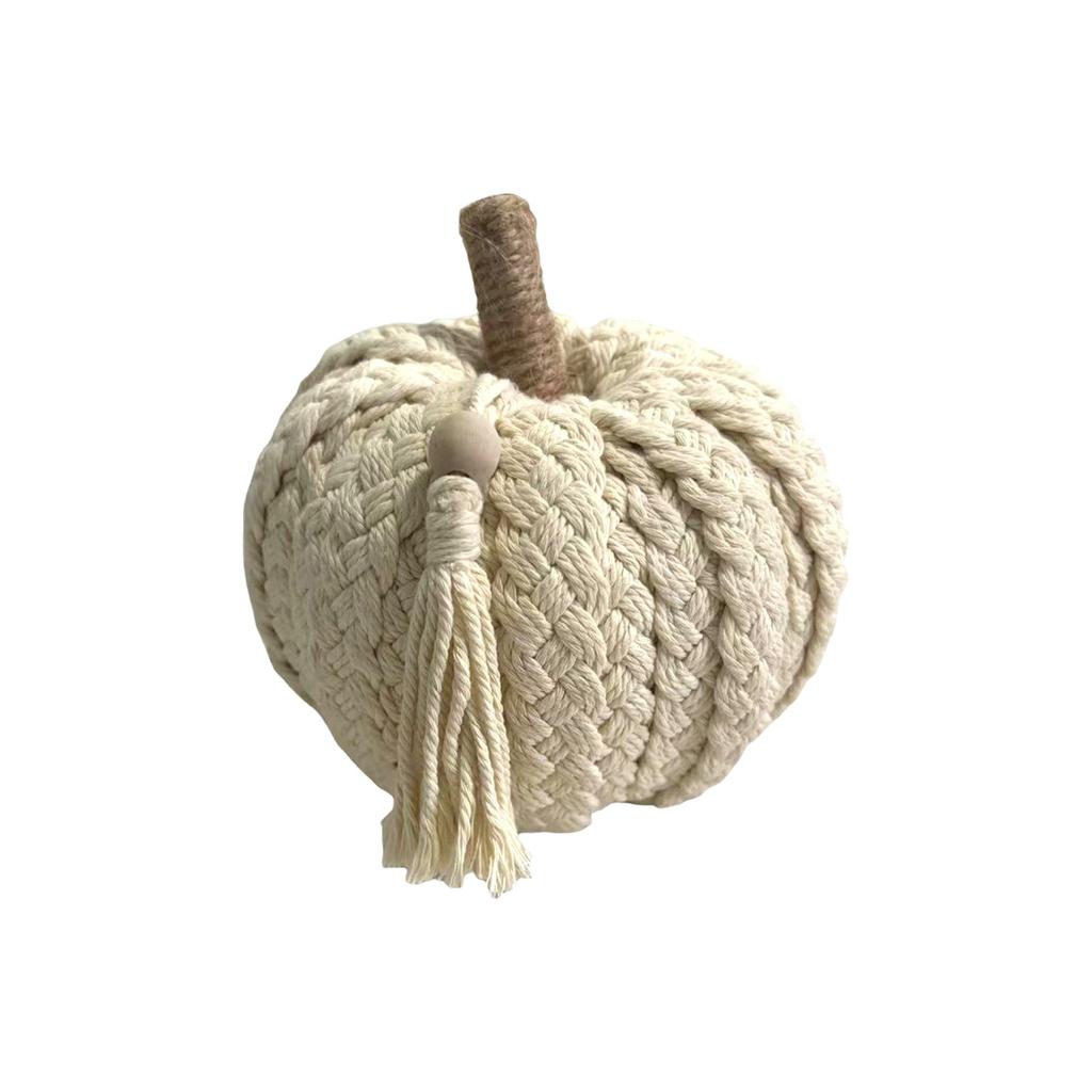 Cotton Rope Pumpkin, Desktop Ornaments, Hand-woven Decorations, Holiday Decoration Props.
