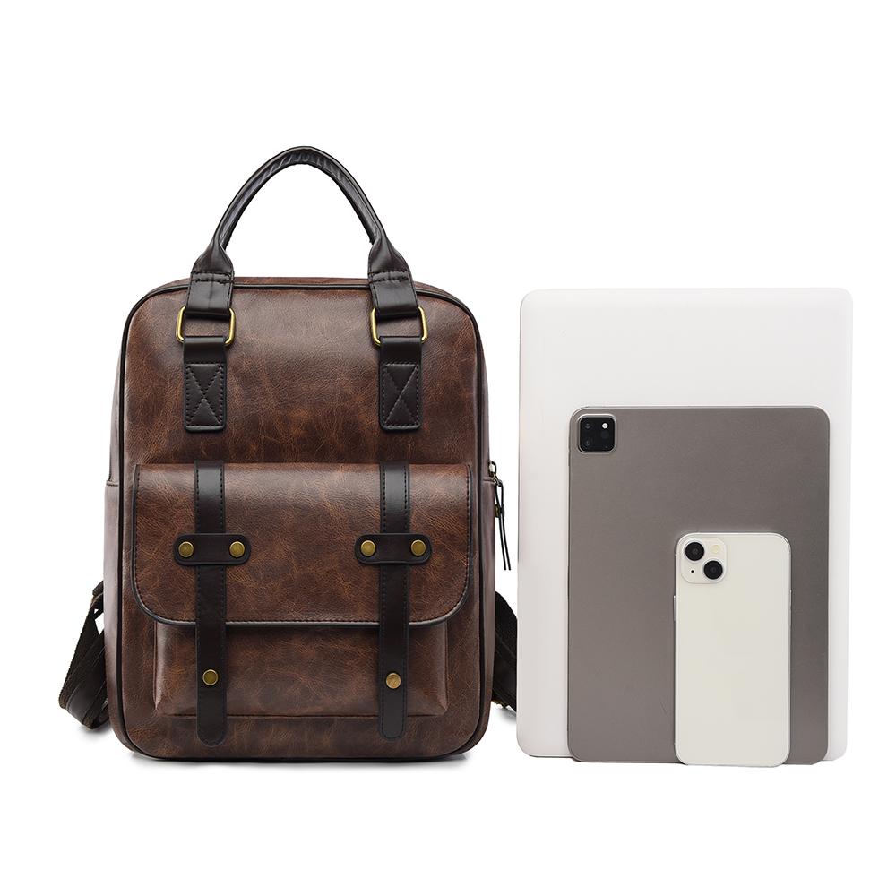 Ретро женский рюкзак PU рюкзак большой емкости