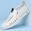 Fashion 2024 Summer New Designer Hallow Out Shoes for Men Fashion Casual Sandals Male Light Breathable Cow Leather Loafers Man