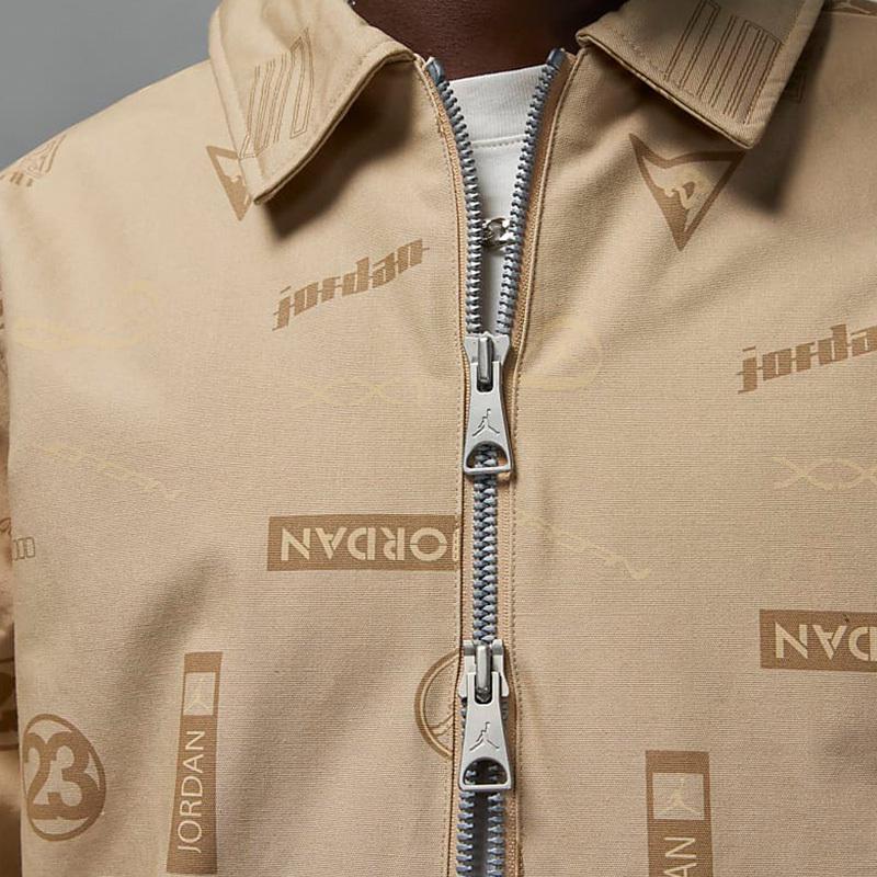 Jordan Мужская тканая спортивная куртка с принтом, верхняя одежда Desert-Yellow DV7564-254