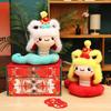 Chinese Year New Mascot Snake Plush Toy Wear Hat Stuffed Doll Room Gift Decor