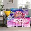 Pink Heartsping Fantasy World Blanket Flannel Blanket for bed, sofa, Camping, Hiking, Picnic Essentials, gift for family Fan gifts