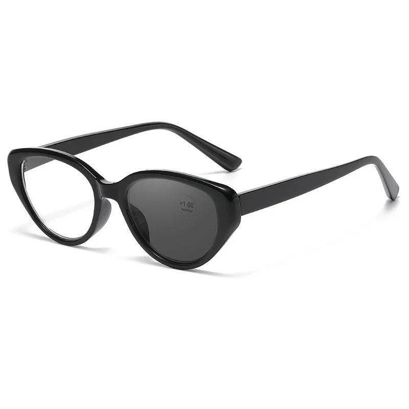 Женские модные фотохромные очки для чтения, меняющие цвет, для дальнозоркости, мужские винтажные ретро кошачий глаз, пресбиопия