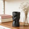Abstract Shape 3D Couple Flower Vase Black Flower Holder Lovers Ornament Sculpture  Bedroom