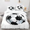 Football King Queen Duvet Cover 3D Soccer Bedding Set For Kids Teens Adult Ball Game Quilt Cover Sport Fans Soft Comforter Cover