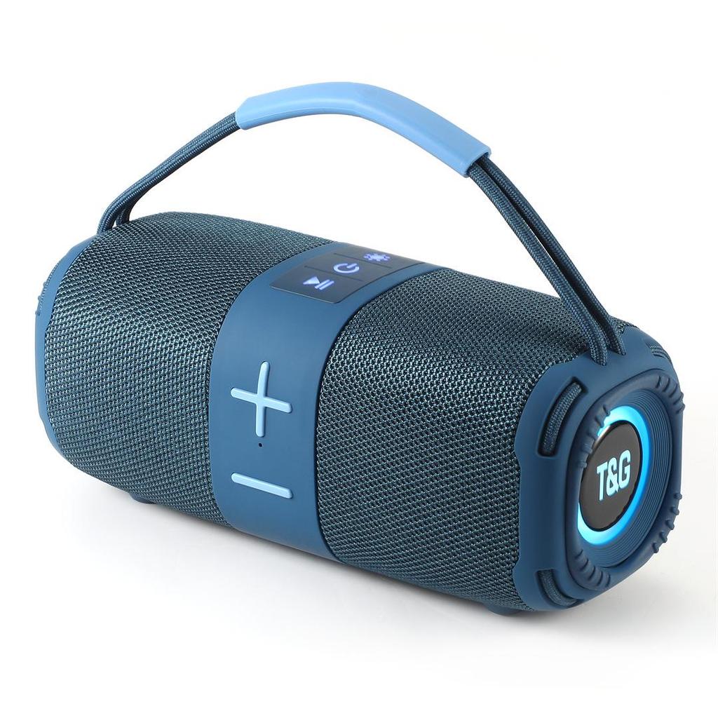 Bluetooth-колонка TG668: Динамичный звук, Двухканальный, Светодиодная диафрагма, Портативный ручной дизайн, Большой объем, Тканевая отделка.