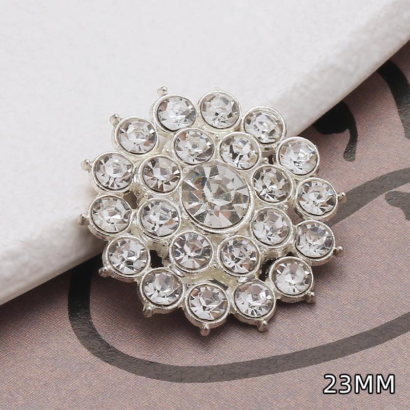 Rhinestone Metal Buttons for Women's Coats & Sweaters - Hand Sewn Fragrance-Style Round Alloy Decorations