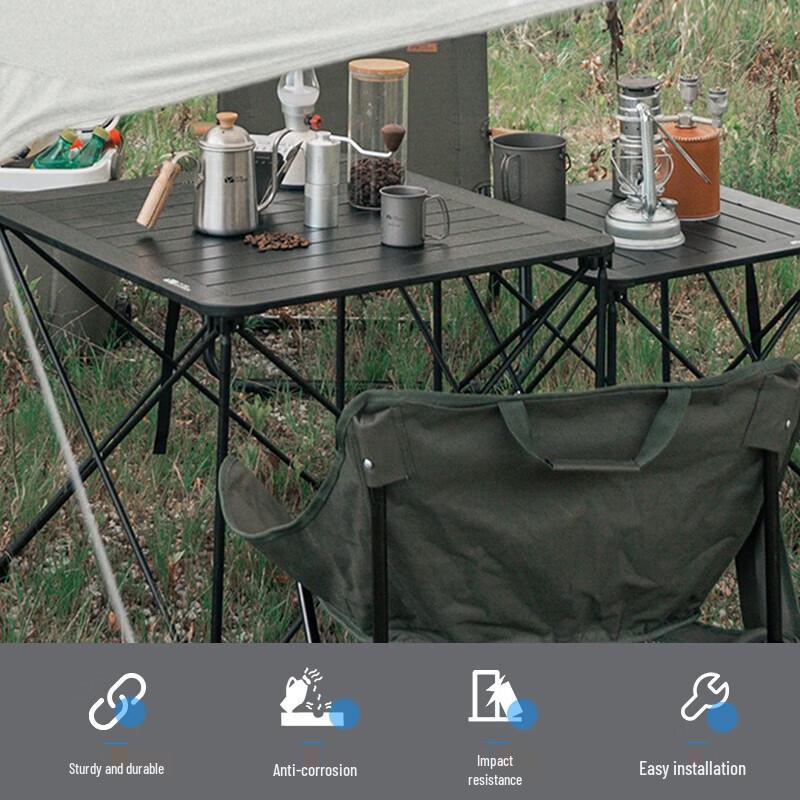MOBIGARDEN Outdoor Folding Aluminum Table
