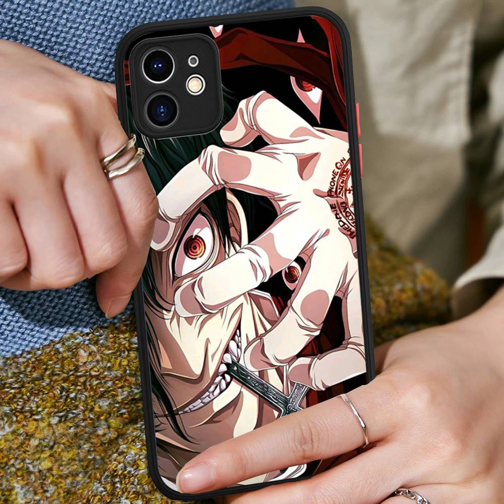 Чехол для телефона Hellsing в стиле аниме ужасов для iPhone 16 15 14 11 12 13 Pro Max Plus 12 XS Max Задняя крышка Матовый чехол