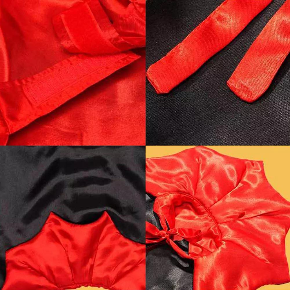 Spooky Vampire Cape for Pets - Red Black Adjustable Cat Dog Costume, Halloween Cosplay Photo Party Fun