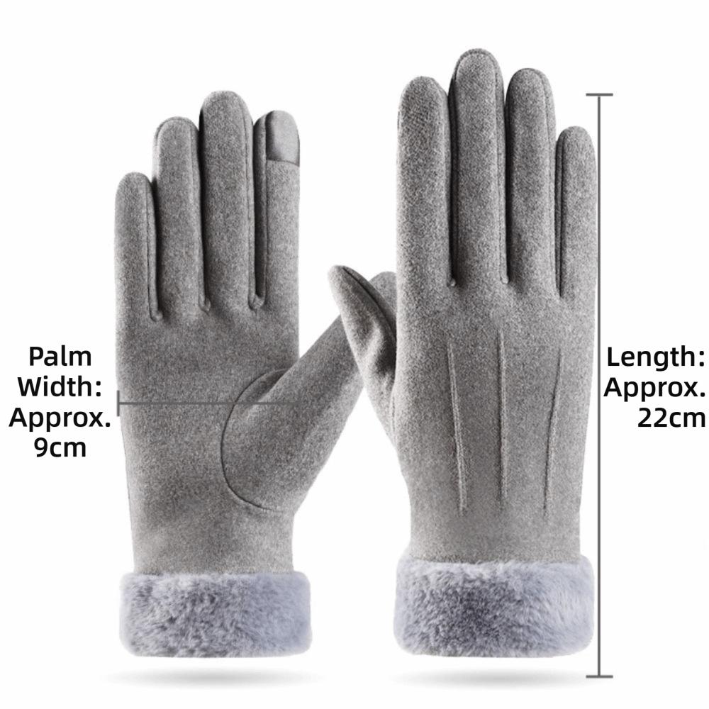 Thick Plush Gloves Outdoor Guantes Fashion Touchscreen Gloves Lady