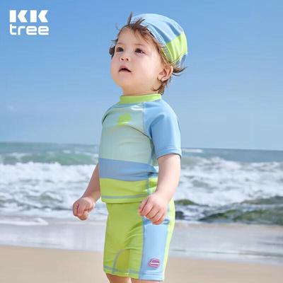 Kocotreekk Детский купальник с защитой от УФ-лучей, быстросохнущий, с разделением, с коротким рукавом