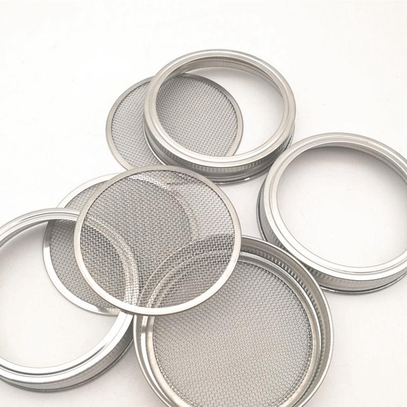 Крышки для проращивания семян из нержавеющей стали Крышка для проращивания семян Крышка для банки Мейсона с широким горлом Сетчатые фильтры Фильтры Проращиватель Растениеводство