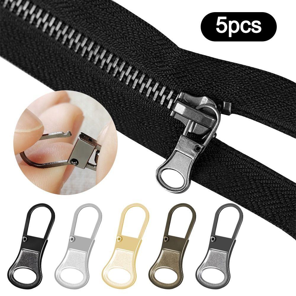 5PCS Detachable Zipper Head DIY Sewing Sewing Accessories New Metal Zip Clothing Bag