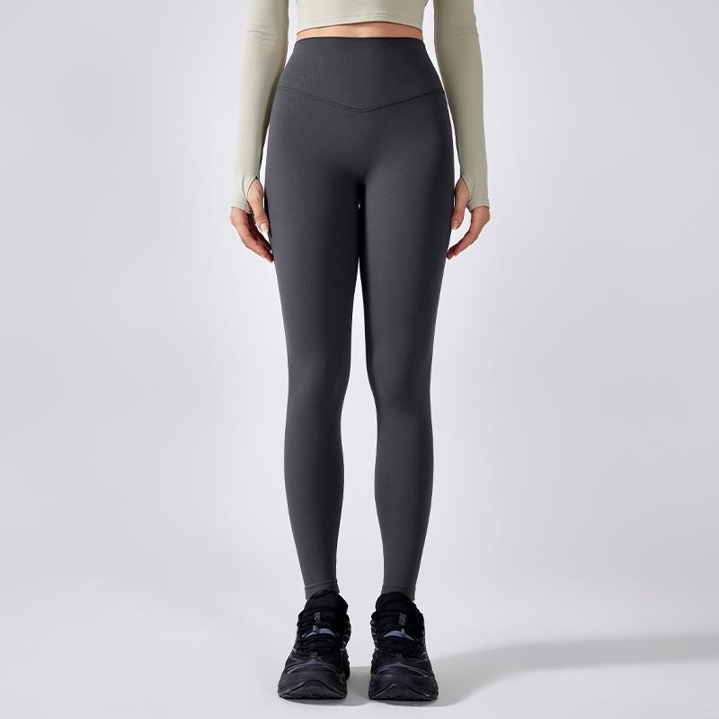 High Waist Yoga Leggings Women Stretchy Slim Fit Workout Pants Seamless Design Outdoor Fitness Wear