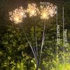 Solar Garden Lights Christmas Pathway Lamp Outdoor Decorations Firefly Light for Patio Pathway Big Bulb Solar Swaying Lights