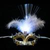Party Supplies Feather Butterfly Mask Light Up Venice Masquerade Masks LED Glowing Mask  Gift