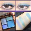 4 Colors Punk Smokey Matte Glitter Eyeshadow Long Lasting Shimmer Eye Shadow Makeup Palette Cool Toned Black Blue Eye Pigment