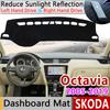 Для Skoda Octavia 2 3 A5 A7 MK2 MK3 1Z 5E Противоскользящий коврик на приборную панель Подушка-чехол на приборную панель Козырек от солнца Dashmat Защитная накладка на панель Ковер Аксессуары Коврик