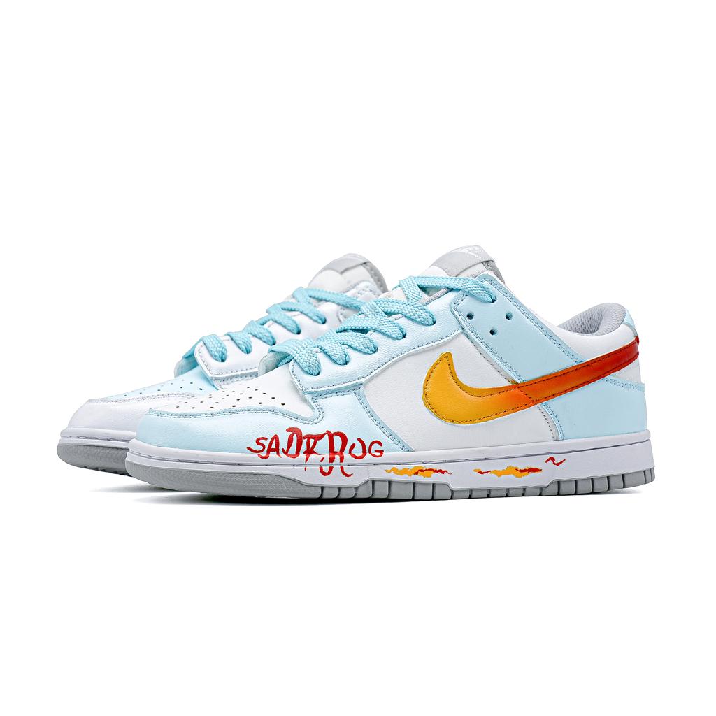 Nike Dunk износостойкие и легкие низкие кеды для скейтбординга унисекс сине-оранжевые DD1391-103(Команда558-)