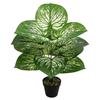Nordic Style Artificial Green Plant Bonsai with Tactile Glue Leaves for Home Decoration