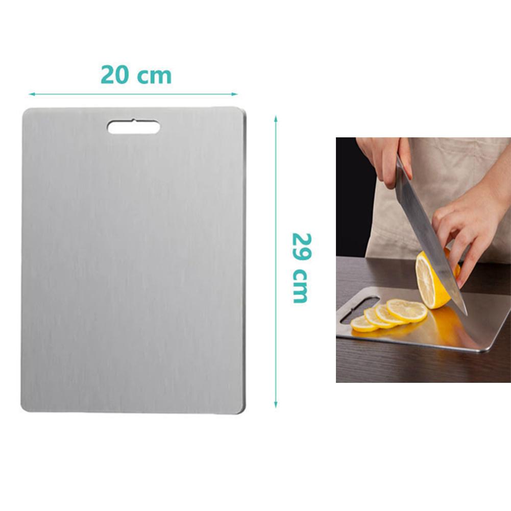 Cutting Board Stainless Steel Chopping Board Kitchen Kneading Dough Board Double Sided Chopping Board For Meat Kitchen Tools