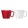 Кружка Wired Beans Кружка Wired Beans прослужит всю жизнь Arita Ware Regular Checkered Pair Set Mug 240 мл (Красный Белый (Глянец))