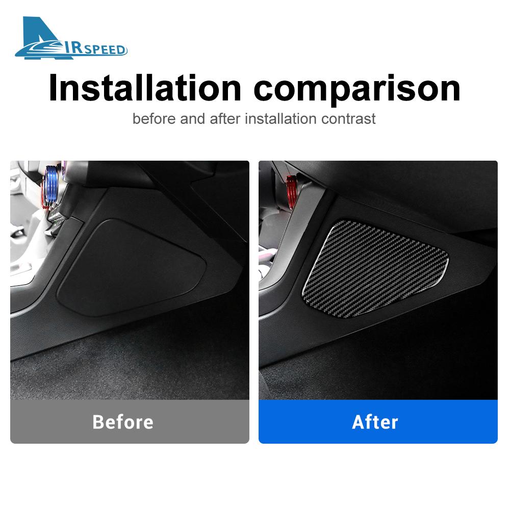 Real Soft Carbon Fiber For Subaru BRZ Toyota GR86 2021 2022 2023 2024 Interior Trim Car Side Knee Panel Sticker Accessories