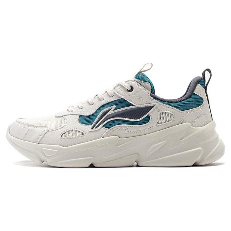 Li Ning Firefly Амортизация Нескользящие Износостойкие Низкие Повседневные Кроссовки Мужские Бело-Синие AGCT387-1