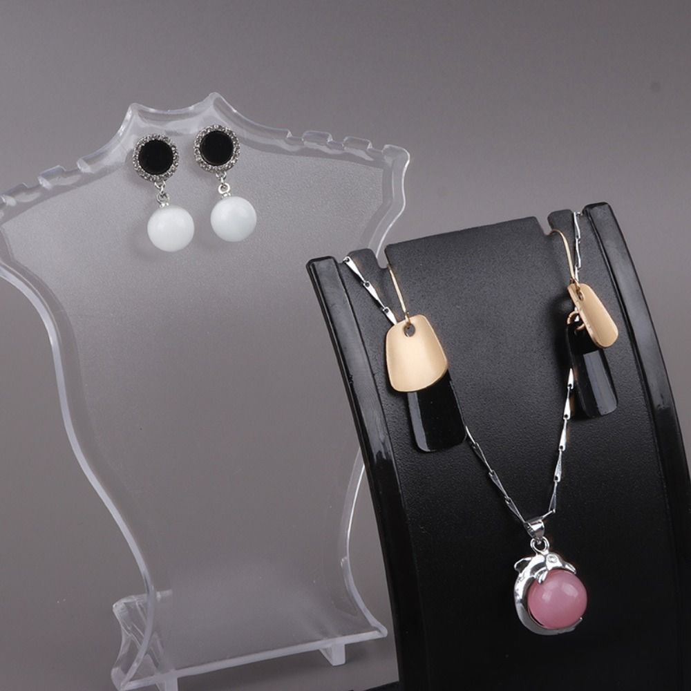Mini Necklace Display Rack Acrylic Mannequin Pendant Model Creative Showing Stand Jewelry Shop