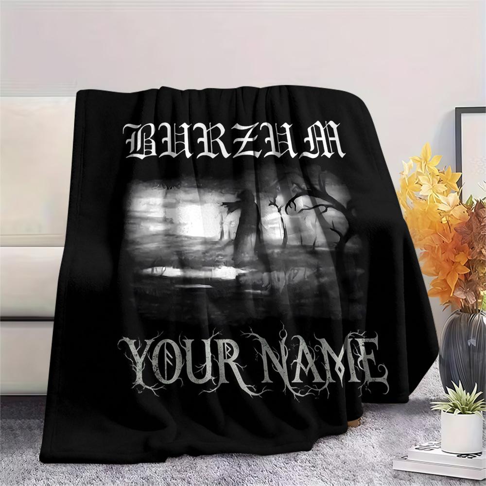 1PC Ancient Forest Call Custom Name Patterned Flannel Blanket Suitable For All Seasons For Home Decor Warmth And Comfort Gifts Holiday Present