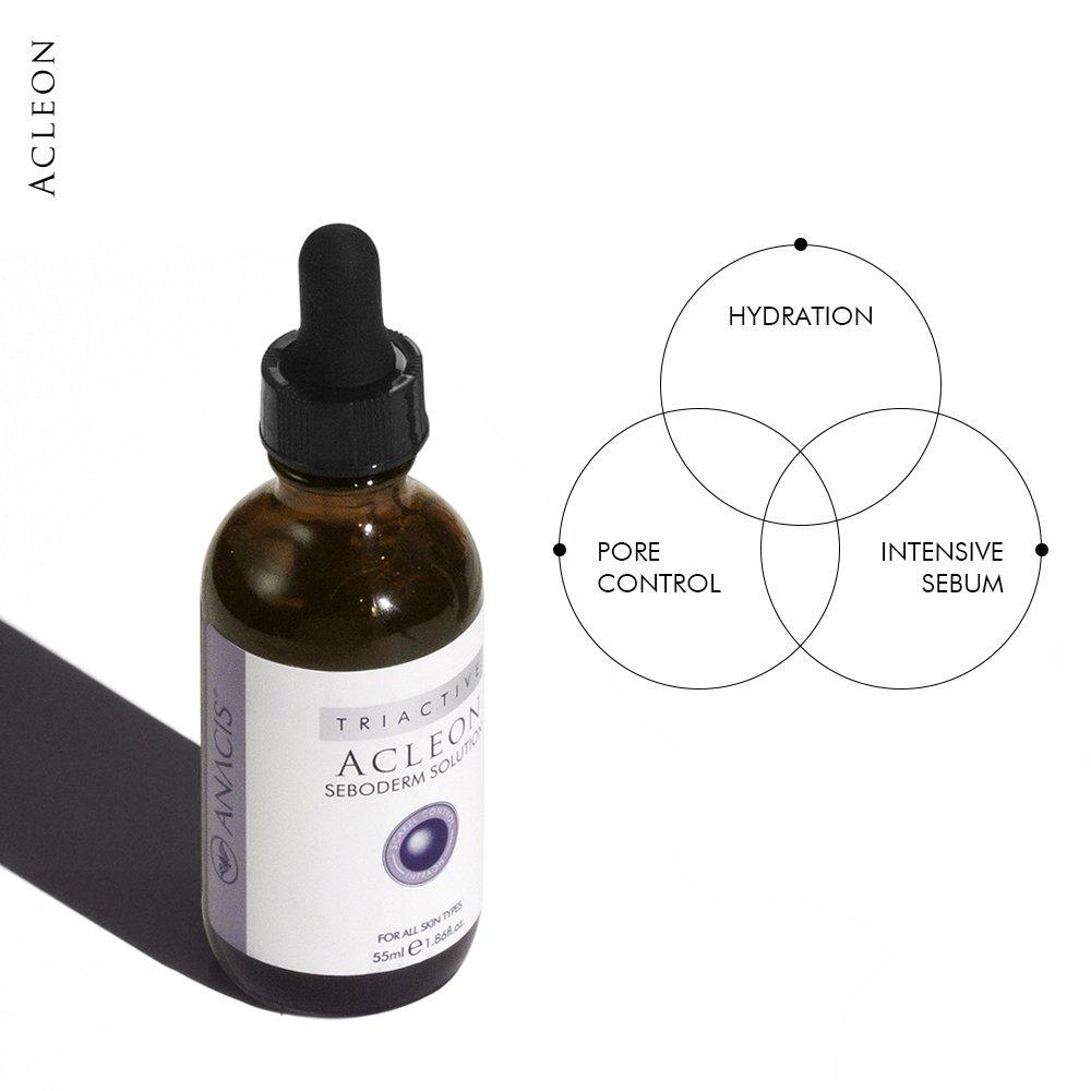 Acleon Seboderm Solution 55 мл Увлажняющая сыворотка для пор кожи, коричневая бутылка, эссенция