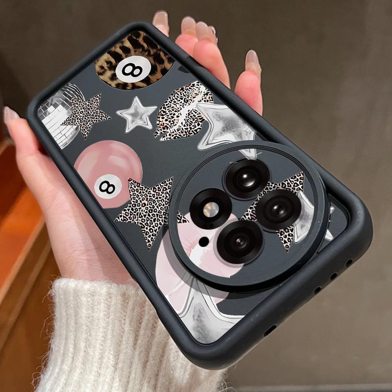 Vintage Leopard Print Stars Billiards Case For OnePlus 15 13 13T 12 Shockproof Bumper Silicone Cover For Oneplus Nord 5 13R 12R 11R 5G