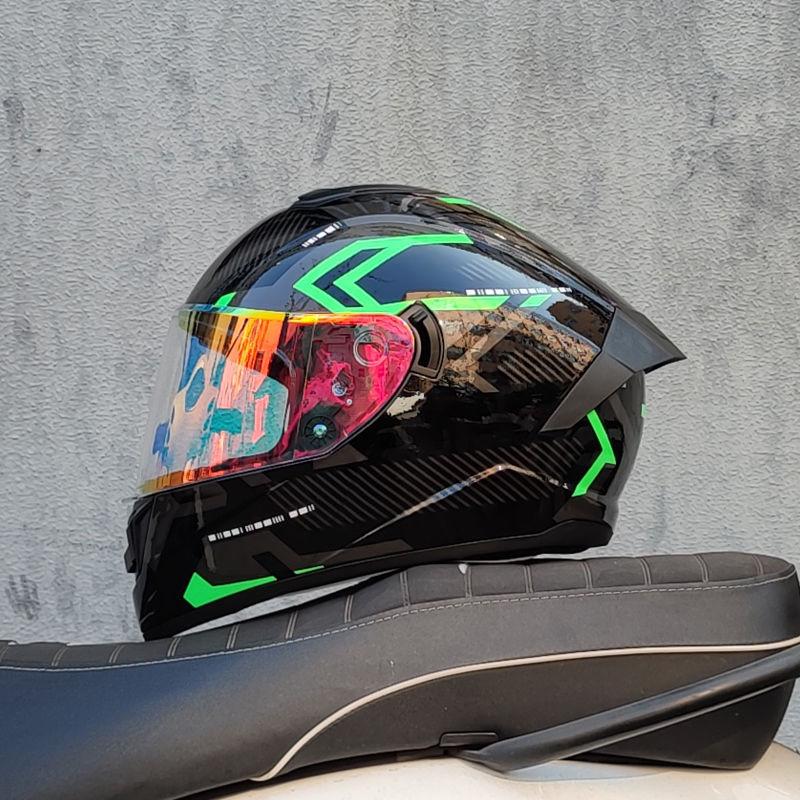 Мотоциклетный шлем для мужчин и женщин, спортивный автомобильный шлем с двойными линзами, новый национальный стандарт, четыре сезона, персонализированный Bluetooth