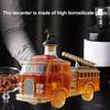 Fires Truck Whisky Decanter 354ml High Borosilicate Glass Liquor Dispenser for Bourbon Collector's Gift for Firefighters & Whisky Lovers