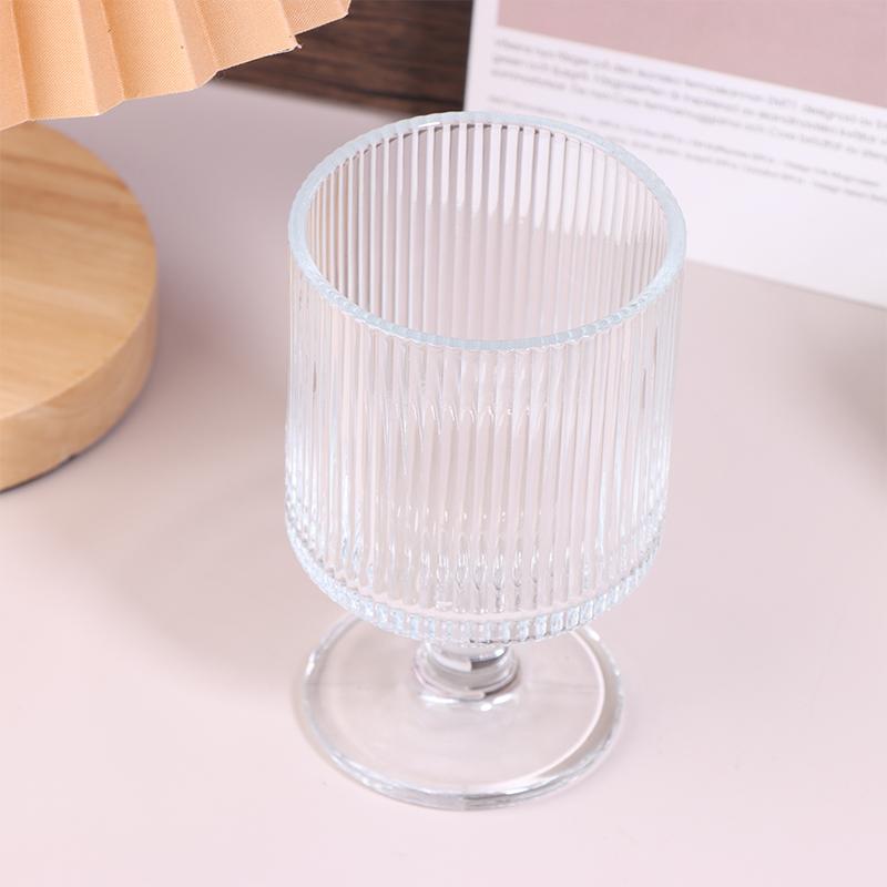 Творческий Полосатый Стеклянный Шар Высокие Ножки Стеклянные Бокалы Бокал Винтажный Питьевой Стакан Винтажный Кофе Сок Шампанское Коктейли Стакан