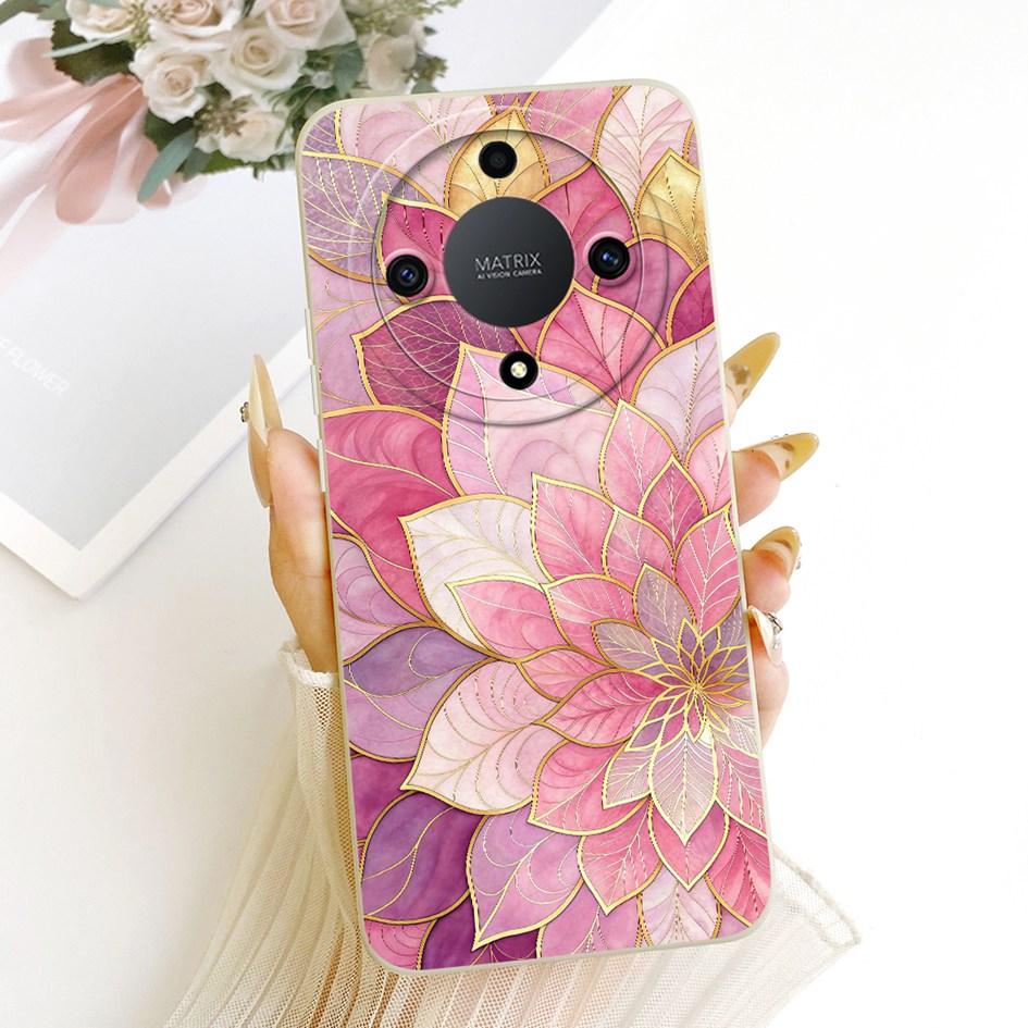 Ударопрочный Чехол Для Honor X9a Чехол Magic 5 Lite Funda RMO-NX1 RMO-NX3 Роскошные Чехлы Из Мягкого Силикона С Цветами Ромашки Для HonorX9a Capa