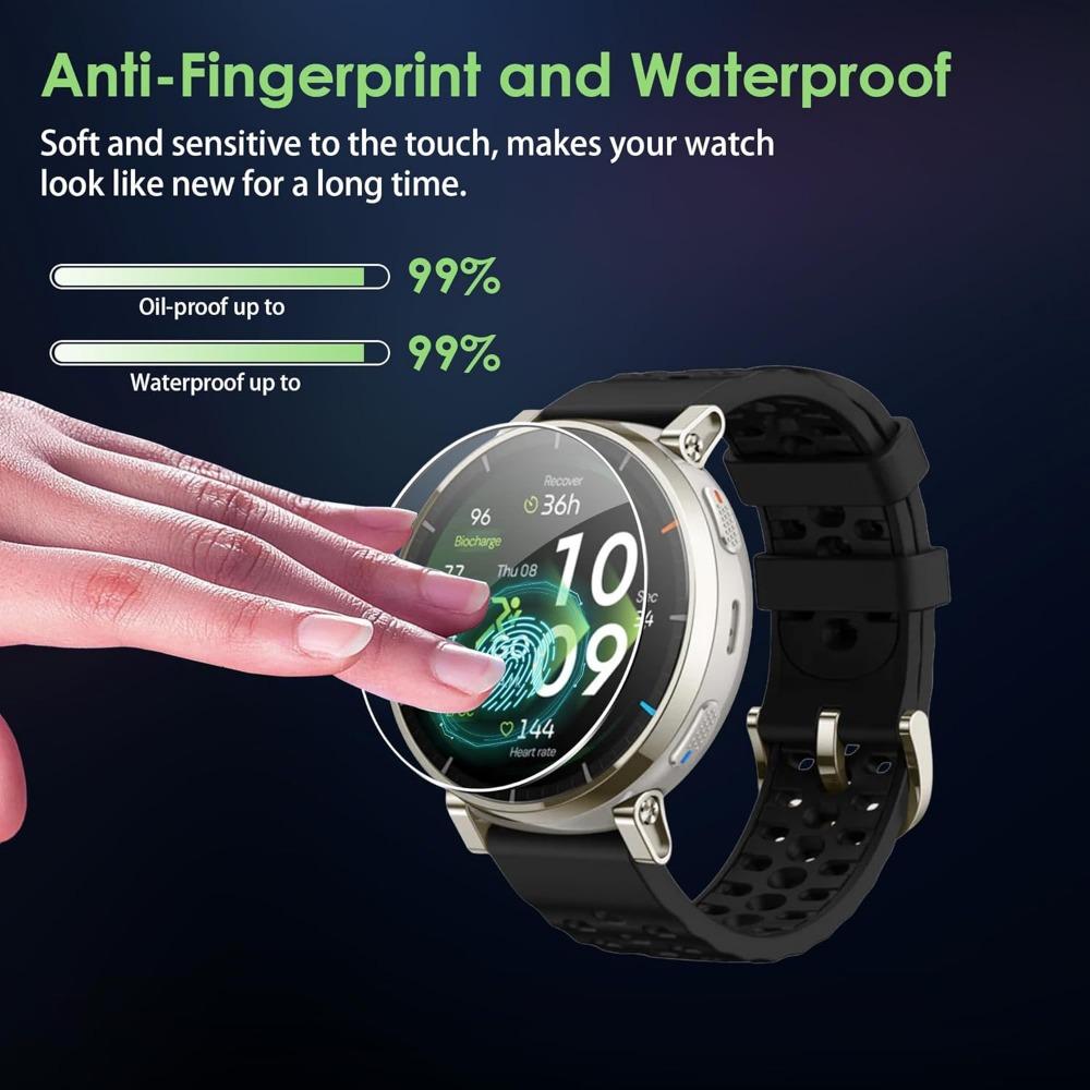 1-5 шт. Закаленное стекло с комплектом для автоматической установки для Amazfit Active 3, Премиальные защитные стекла для экрана, HD-стекло, Защитные пленки