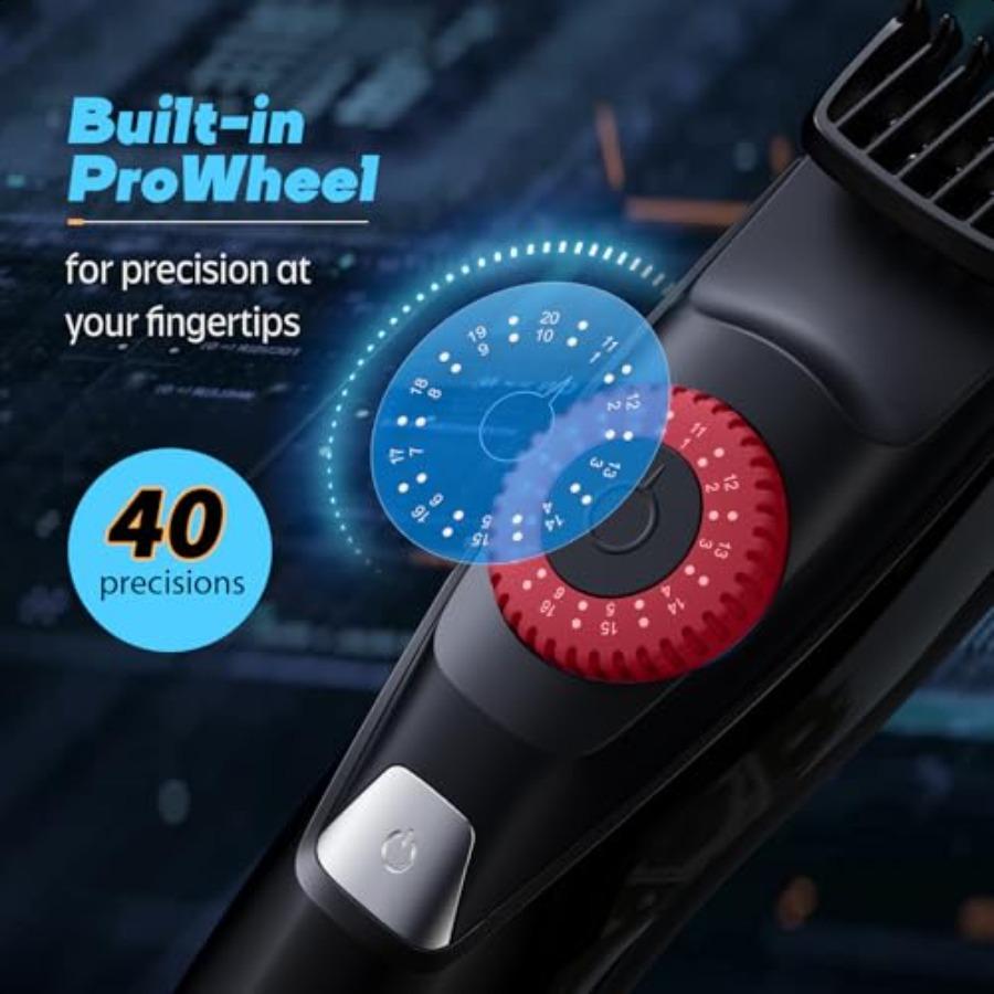 40 Precisions Beard Trimmer for Men with Foil Shaver for Stubble Mustache Clean Look All In 1 Electric Trimmer for Face Head No